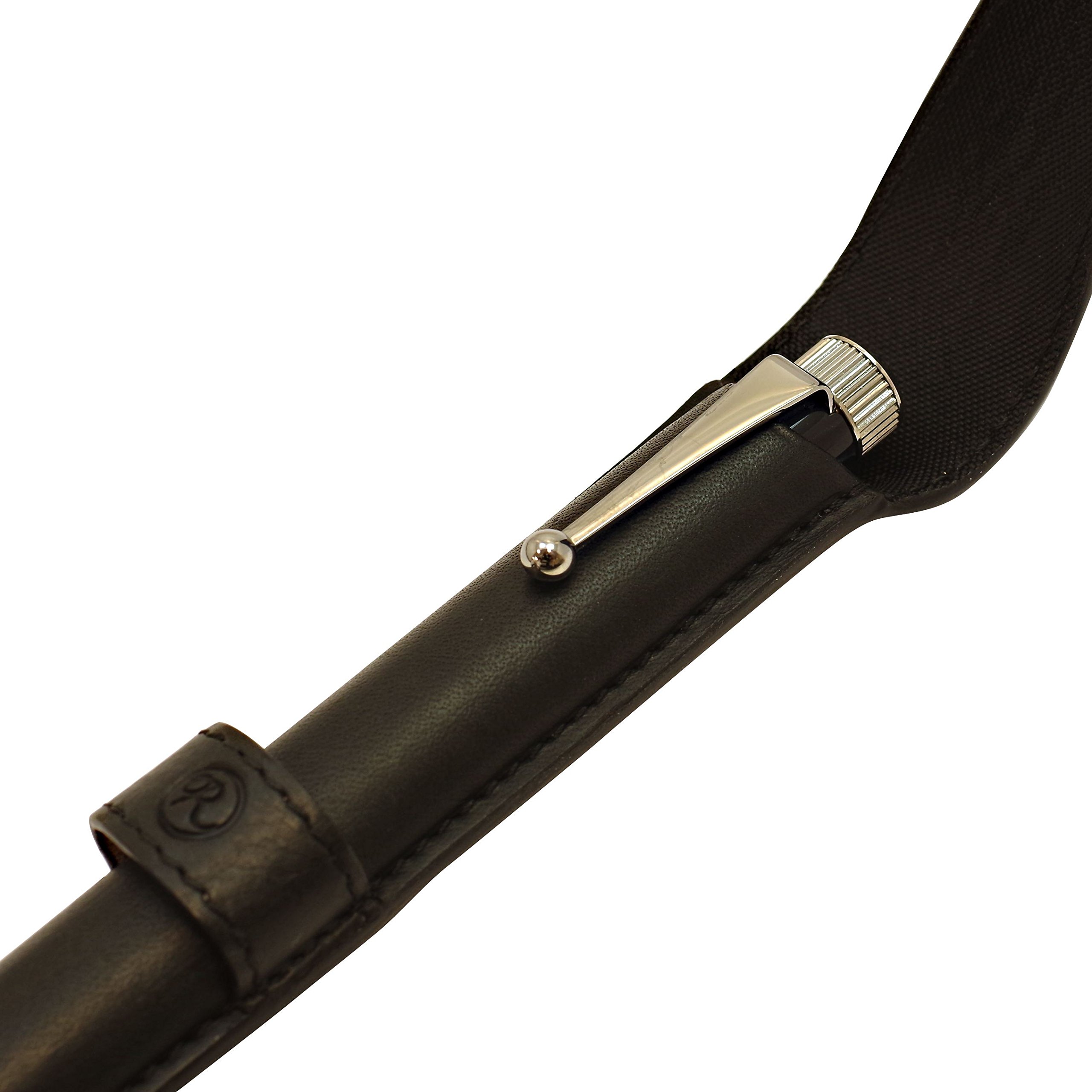 Amazon | ロメオ スムースレザーペンケース 1本用【黒】本革製 NO.3